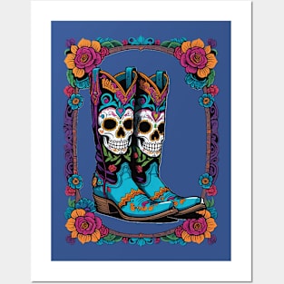 Boots - Dia De Los Muertos Posters and Art